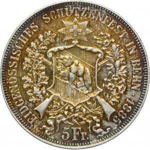 Switzerland, 5 Francs (Shooting Thaler) Bern 1885 - Bern shooting festival