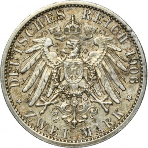 Germany, Free City of Lübeck, 2 Mark Berlin 1906 A - RARE