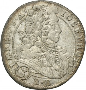 Austria, Joseph I, 3 Kreuzer Kuttenberg 1707 BW