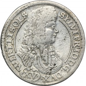 Silesia, Duchy of Oels, Silvius II Friedrich, 15 Kreuzer Oels 1675 SP