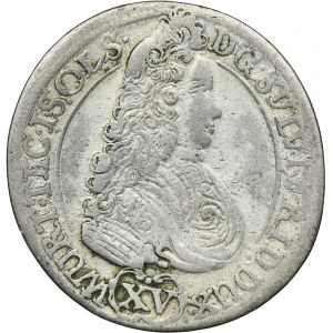 Silesia, Duchy of Oels, Silvius Friedrich, 15 Kreuzer Oels 1694 IIT