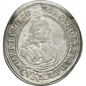 Silesia, Duchy of Oels, Karl Friedrich, 6 Kreuzer Oels 1715 CVL