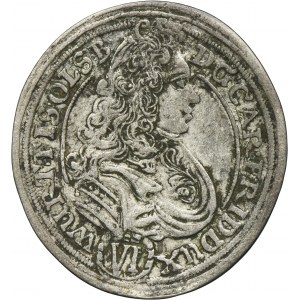 Silesia, Duchy of Oels, Karl Friedrich, 6 Kreuzer Oels 1713 CVL