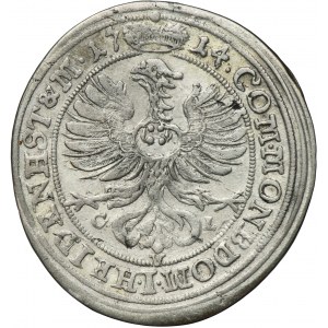 Silesia, Duchy of Oels, Karl Friedrich, 6 Kreuzer Oels 1714 CVL - RARE