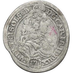 Silesia, Duchy of Oels, Karl Friedrich, 6 Kreuzer Oels 1713 CVL - RARE