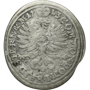 Śląsk, Księstwo Oleśnickie, Karol Fryderyk Oleśnicki, 6 Krajcarów Oleśnica 1713 CVL