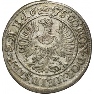 Silesia, Duchy of Oels, Silvius II Friedrich, 3 Kreuzer Oels 1675 SP