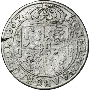 John II Casimir, 1/4 Thaler Bromberg 1667 TLB