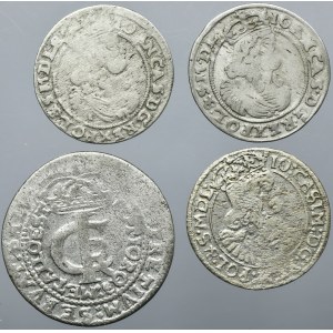 Set, John II Casimir, 6 Groschen and Tymf (4 pcs.)