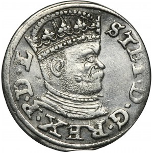 Stefan Batory, Trojak Riga 1586 - petite tête