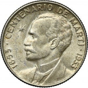 Cuba, First Republic, 25 Centavos Philadelphia 1953