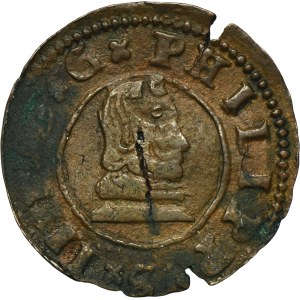 Spain, Philip IV, 16 Maravedis Sevilla 1662 SR