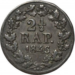 Switzerland, Canton Freiburg, 2 1/2 Rappen Freiburg 1846