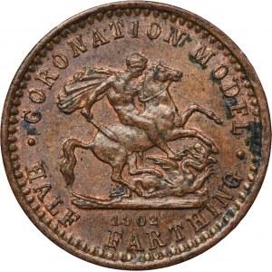 Wielka Brytania, Edward VII, Wzór monety 1/2 Farthing 1902