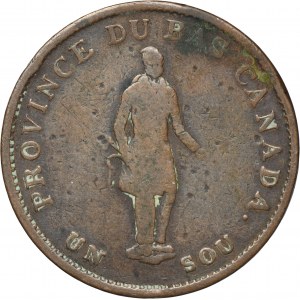 Canada, Lower Canada, 1/2 Penny / 1 Sou Token, Quebec Bank, Montreal 1837