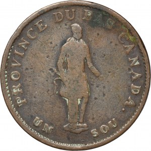 Canada, Lower Canada, 1/2 Penny / 1 Sou Token, Quebec Bank, Montreal 1837