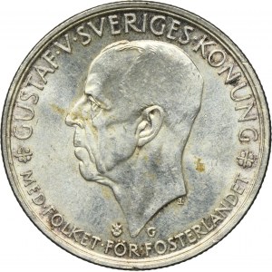 Sweden, Gustav V, 5 Kronor Stockholm 1935 G