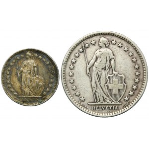 Set, Switzerland, 1/2 Franc and 1 Franc Bern (2 pcs.)