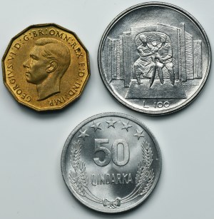 Set, Albania, Great Britain and San Marino, Mix Coins (3 pcs)