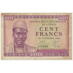 Guinea, 100 Francs 1958