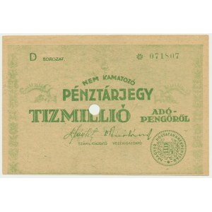 Hungary, 10 Million Adópengő 1946