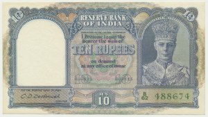 India, 10 rupií (1943)