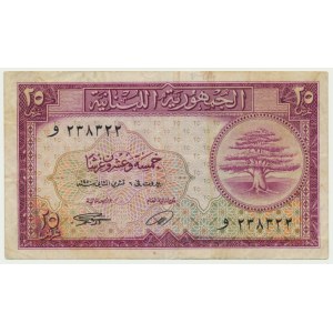 Lebanon, 25 Piastres 1950