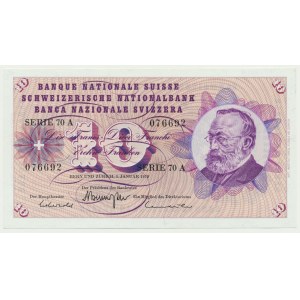 Switzerland, 10 Francs 1970
