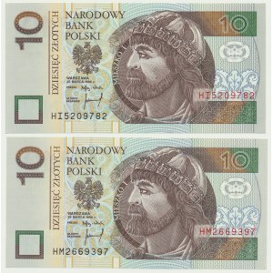 10 złotych 1994 - HI i HM (2 szt.)