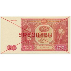 100 złotych 1946 - SPECIMEN - A 8900000/1234567 -