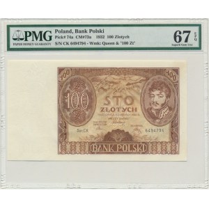 100 Gold 1934 - Ser. C.K. - without additional znw. - PMG 67 EPQ