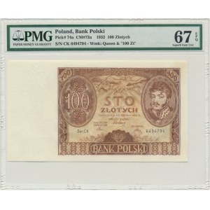 100 złotych 1934 - Ser. C.K. - bez dodatkowych znw. - PMG 67 EPQ
