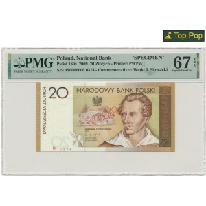 20 złotych 2009 - Juliusz Słowacki - WZÓR - PMG 67 EPQ