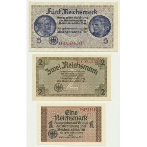 Germany, set 1-5 Reichsmark (1939-44)(3 pcs.)