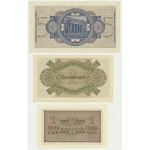 Germany, set 1-5 Reichsmark (1939-44)(3 pcs.)