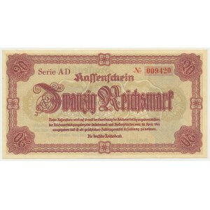 Germany, Sudetenland, 20 Reichsmark 1945