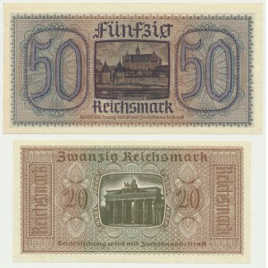 Niemcy, zestaw 20-50 marek (1939-44)(2 szt.)