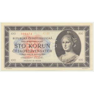 Czechoslovakia, 100 Korun 1945 - SPECIMEN -