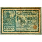 Danzig, 50.000 Mark 1923 - 6 digit serial number with ❊ -