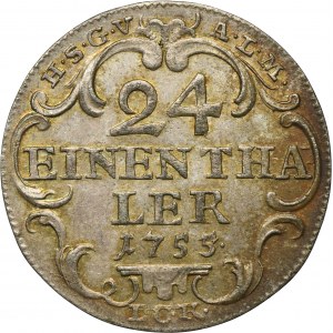 Nemecko, Sasko-gótsko-altenburské vojvodstvo, Fridrich III, 1/24 Thaler 1755 LCK - ex. Dr. Max Blaschegg