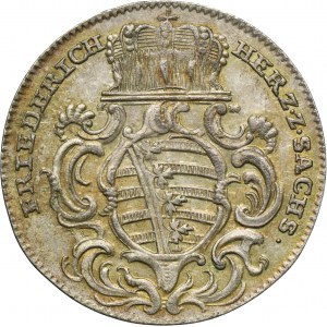 Niemcy, Księstwo Saksonia-Gotha-Altenburg, Fryderyk III, 1/24 Talara 1755 LCK - ex. Dr. Max Blaschegg