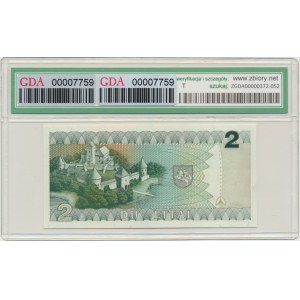 Lithuania, 2 Litai 1993 - DAA - GDA 64 EPQ