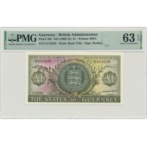Guernsey, 1 £ (1969-75) - PMG 63 EPQ