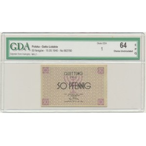 50 Pfennig 1940 - red numerator - GDA 64 EPQ