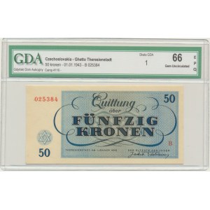 Czechoslovakia (Theresienstadt Ghetto), 50 Kronen 1943 - GDA 66 EPQ