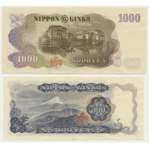 Japonia, zestaw 500-1.000 jenów (1963-94)(2 szt.)