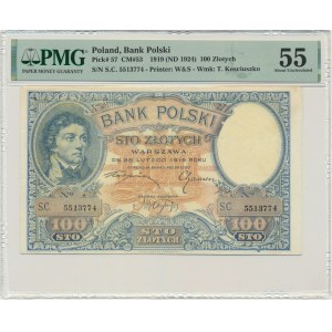 100 zloty 1919 - S.C - PMG 55