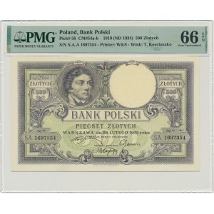 500 zloty 1919 - S.A - PMG 66 EPQ