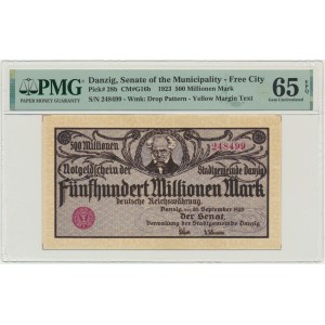 Danzig, 500 million Mark 1923 - creamy print - PMG 65 EPQ