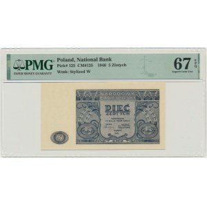 5 złotych 1946 - PMG 67 EPQ